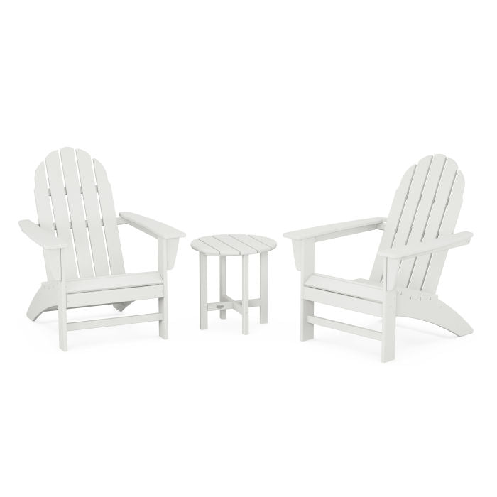 POLYWOOD Vineyard 3-Piece Adirondack Chair Set - Outdoor Patio Furniture for Garden, Poolside & Backyard Relaxation