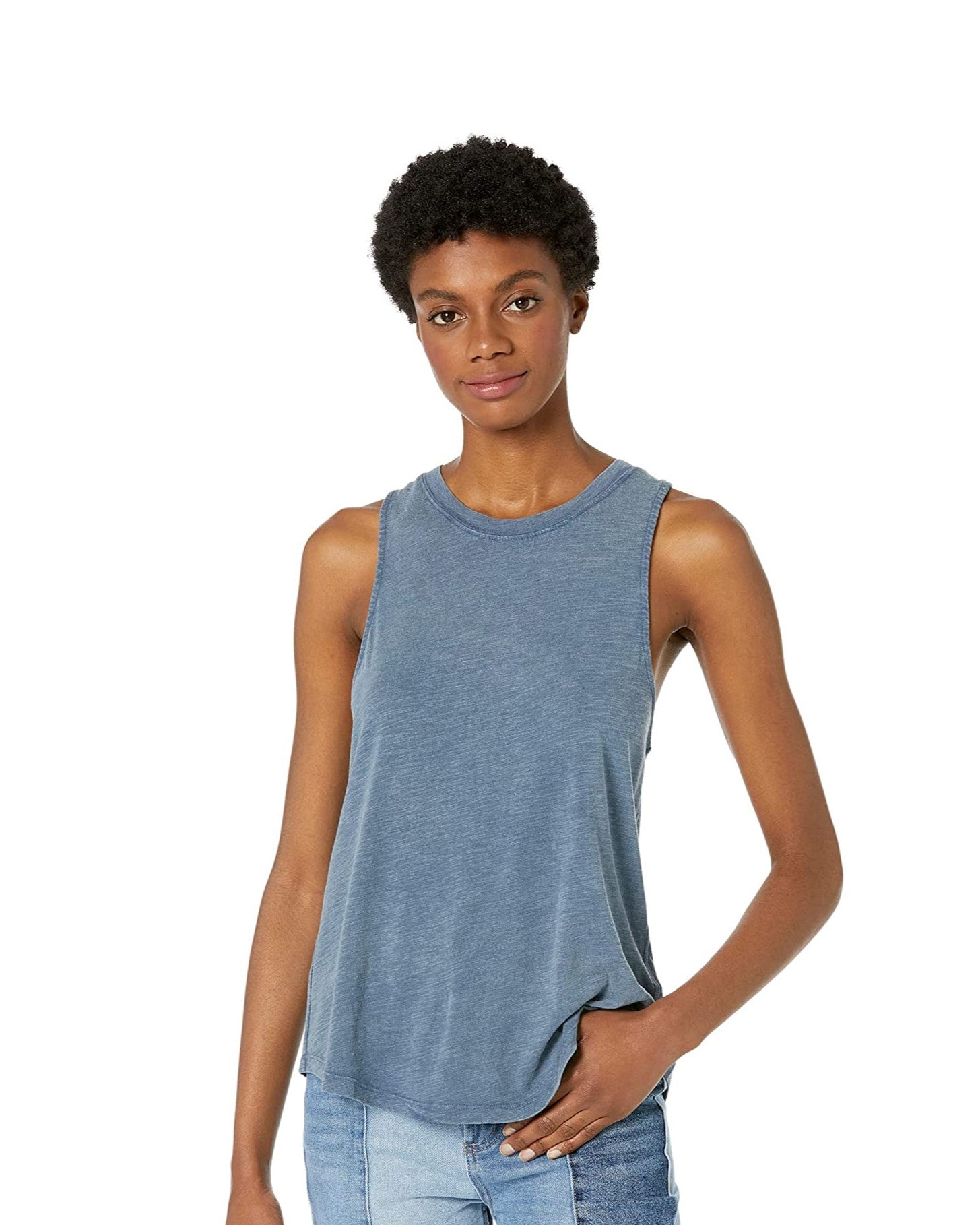Alessia Tank Top for Women - Ink Blue Casual Sleeveless Shirt | Perfect for Summer, Yoga, Gym & Everyday Wear