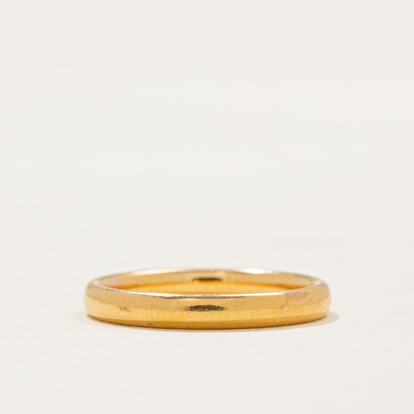 1940 London 22k Yellow Gold Wedding Band Ring for Women - 2.65mm Thin Band Size 5.75 - Vintage Style Bridal Jewelry for Engagement, Anniversary & Special Occasions