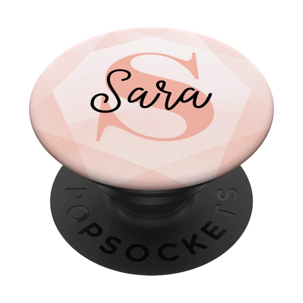 Sara Name Rose Gold Diamond Collapsible Phone Grip Stand - Non-Slip Phone Holder for iPhone Samsung - Perfect for Selfies, Videos & Hands-Free Use