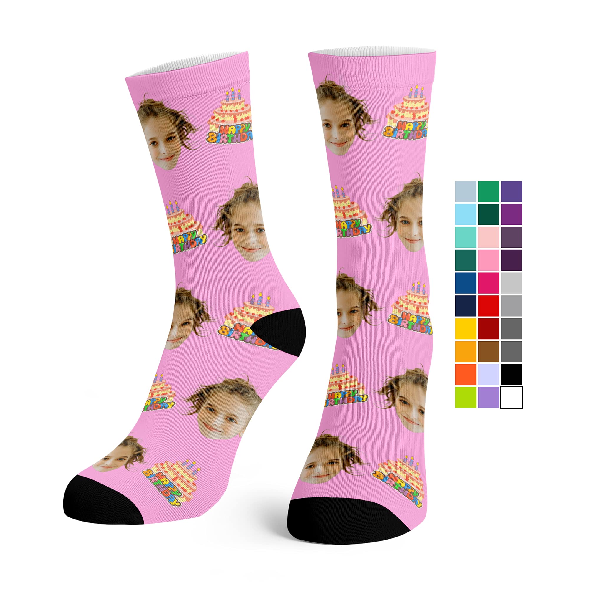 Custom Photo Socks for Men & Women - Personalized Cat & Dog Lover Socks - Funny Crew Socks Gift for Pet Owners - Artsadd Unisex Customized Socks for Birthdays, Christmas & Special Occasions