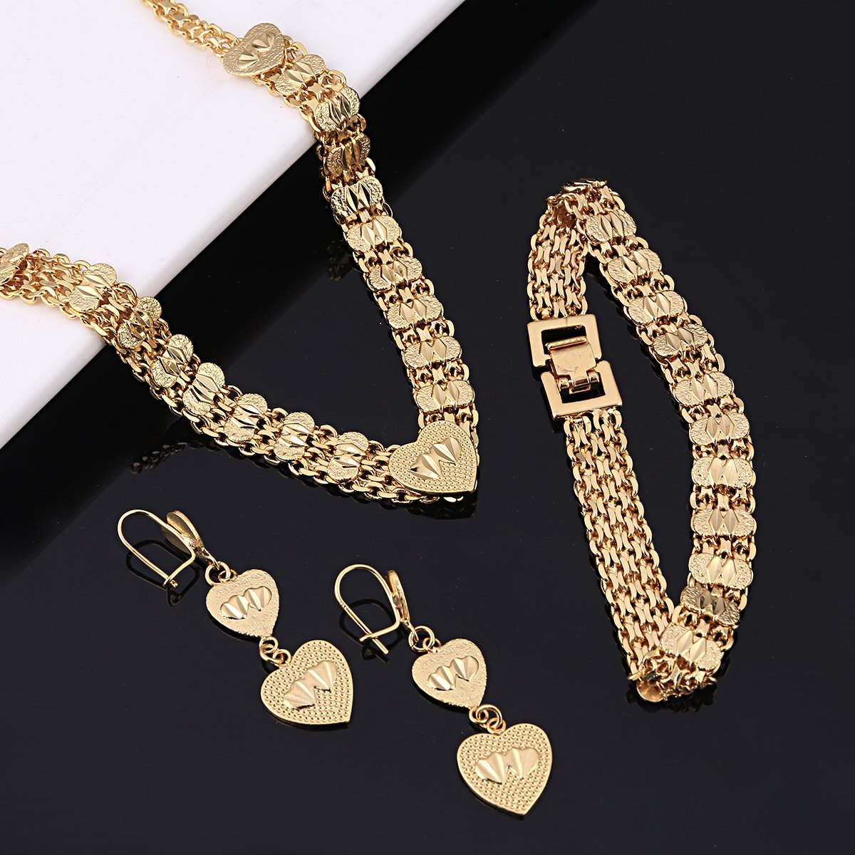 Elegant Heart Jewelry Sets for Weddings, Bridal, African Parties & Special Occasions - Perfect for Brides, Couples & Cultural Celebrations