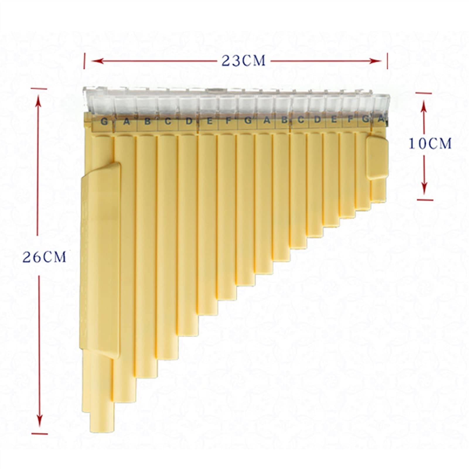 Pan Flute Instrument - 16 Pipe Double Pan Flute with 32 Tones - Professional Woodwind Musical Instrument for Performances, Meditation & Music Therapy