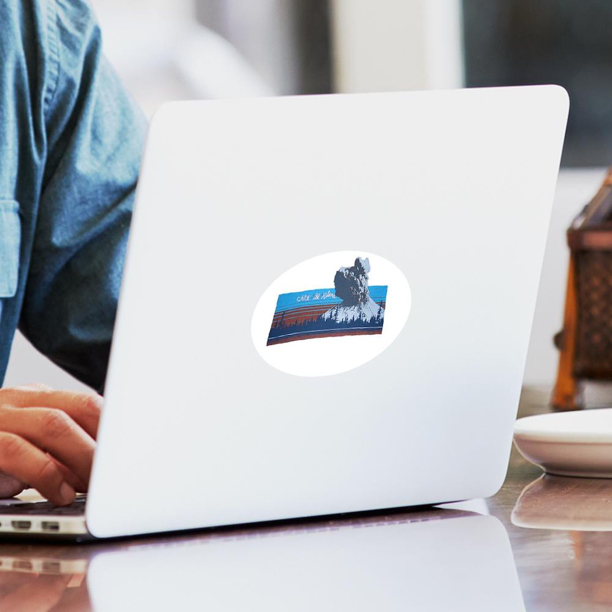 Mt. St Helens Oval Car Bumper Sticker - Durable Vinyl Decal for Cars, Laptops & Windows - Perfect for Volcano Enthusiasts & Nature Lovers