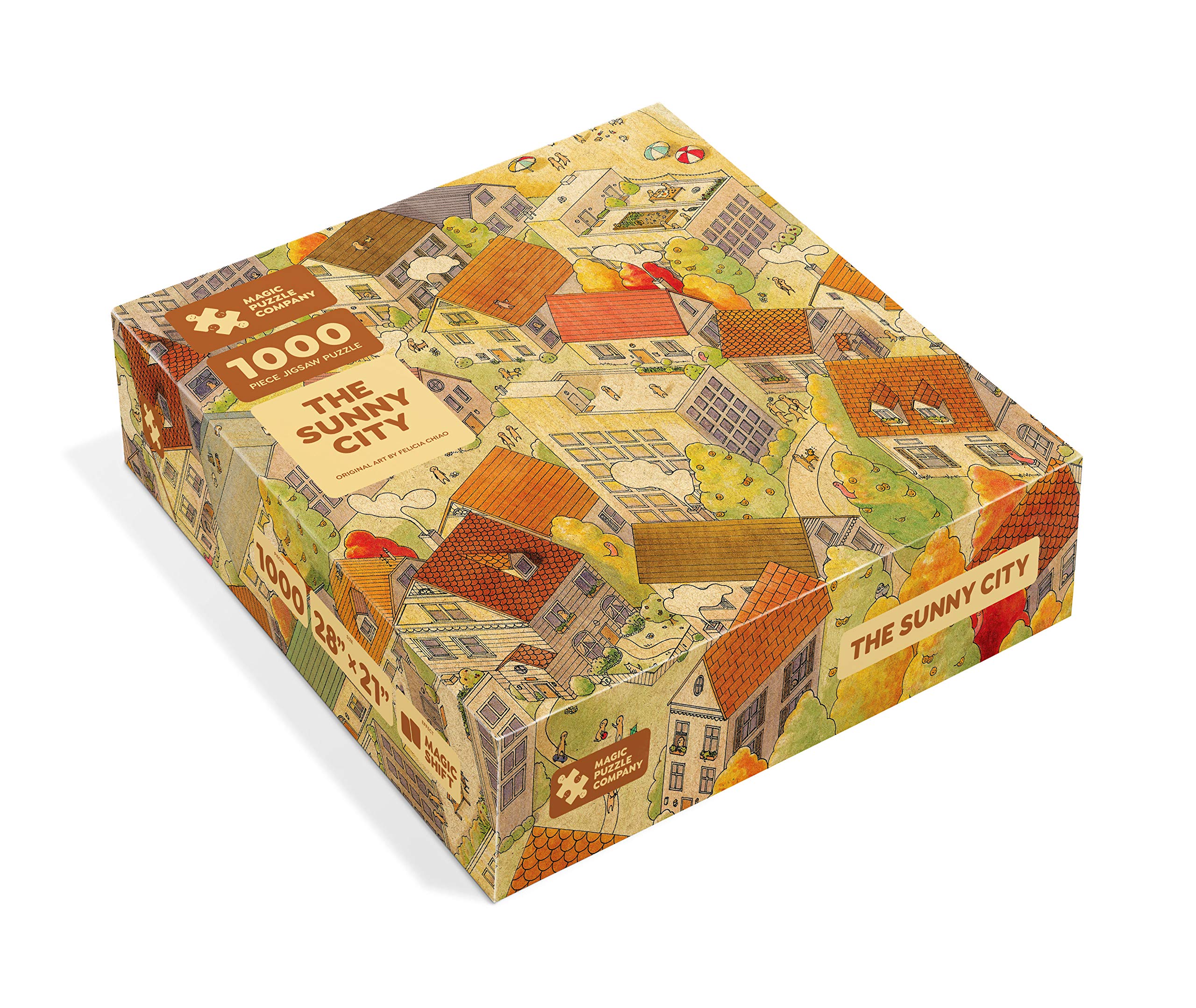 1000-Piece Jigsaw Puzzle - The Sunny City by Magic Puzzle Company | Series 1 | Fun Family Game Night & Relaxing Brain Teaser Activity