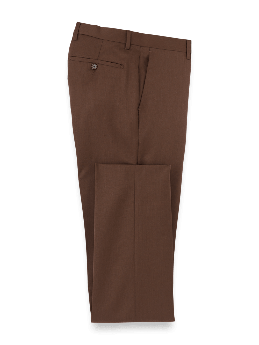 Premium Wool Gabardine Dress Pants for Men - Classic Brown Office Trousers | Comfortable Business Attire for Work, Meetings & Formal Occasions