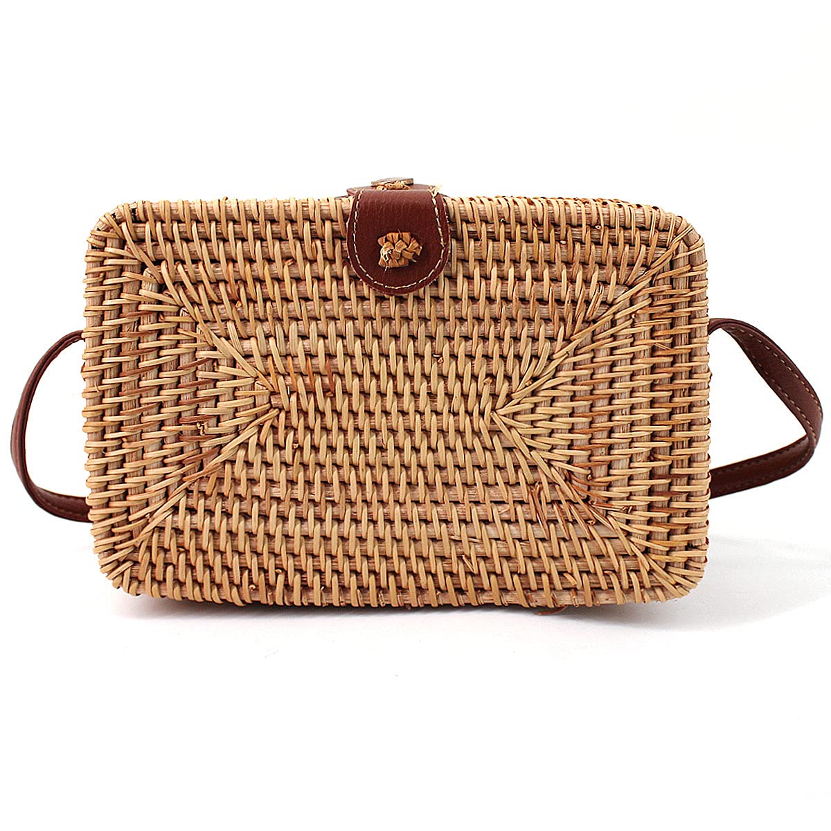 Van Caro Handwoven Cotton Straw Shoulder Bag - Crochet Tassel Bohemian Beach Purse for Women | Perfect for Summer Vacation, Beach Outings & Boho Fashion Accessories