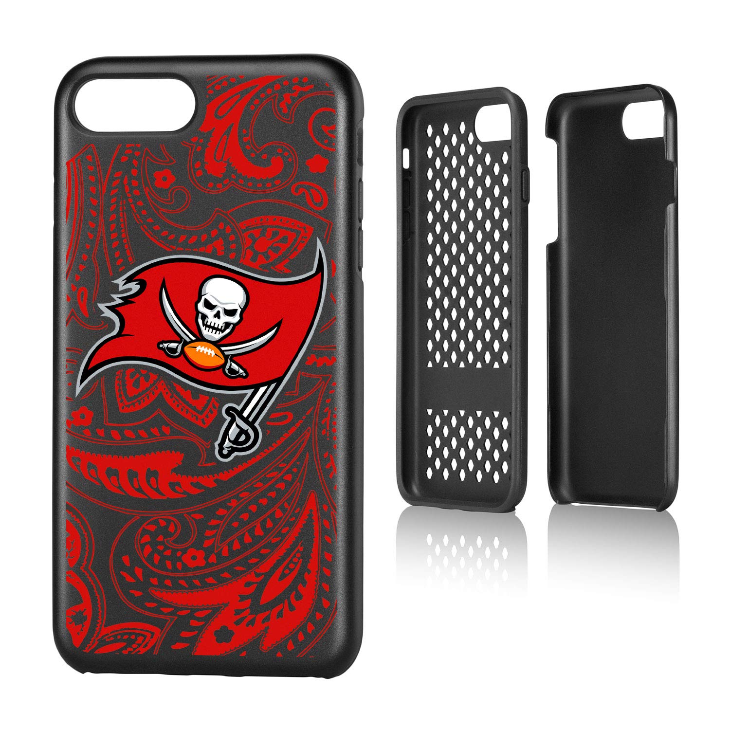 Tampa Bay Buccaneers iPhone Case - Shockproof Rugged Paisley Design for iPhone 14/13/12/11 Pro Max - Perfect for Game Day & Outdoor Adventures