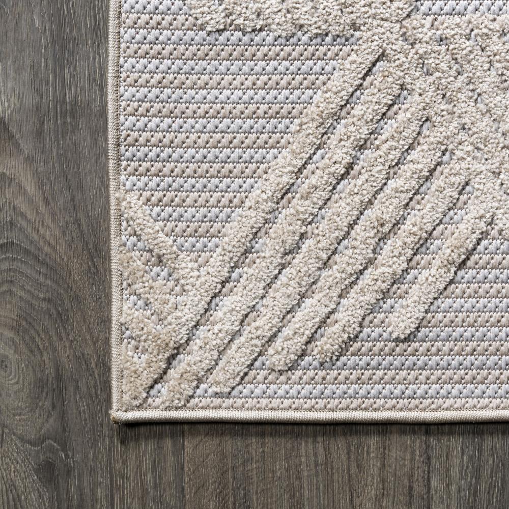 Stylish Jazz High-Low Pile Art Deco Geometric Area Rug - Indoor/Outdoor Use for Living Room, Bedroom & Patio Decor
