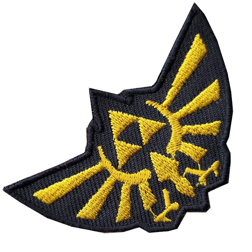 Legend of Zelda Embroidered Hylian Crest Iron-On Patch - DIY Sewing Applique for Cosplay, Jackets, Bags & Costume Accessories | Perfect for Link Cosplay, Gaming Conventions & Zelda Fans