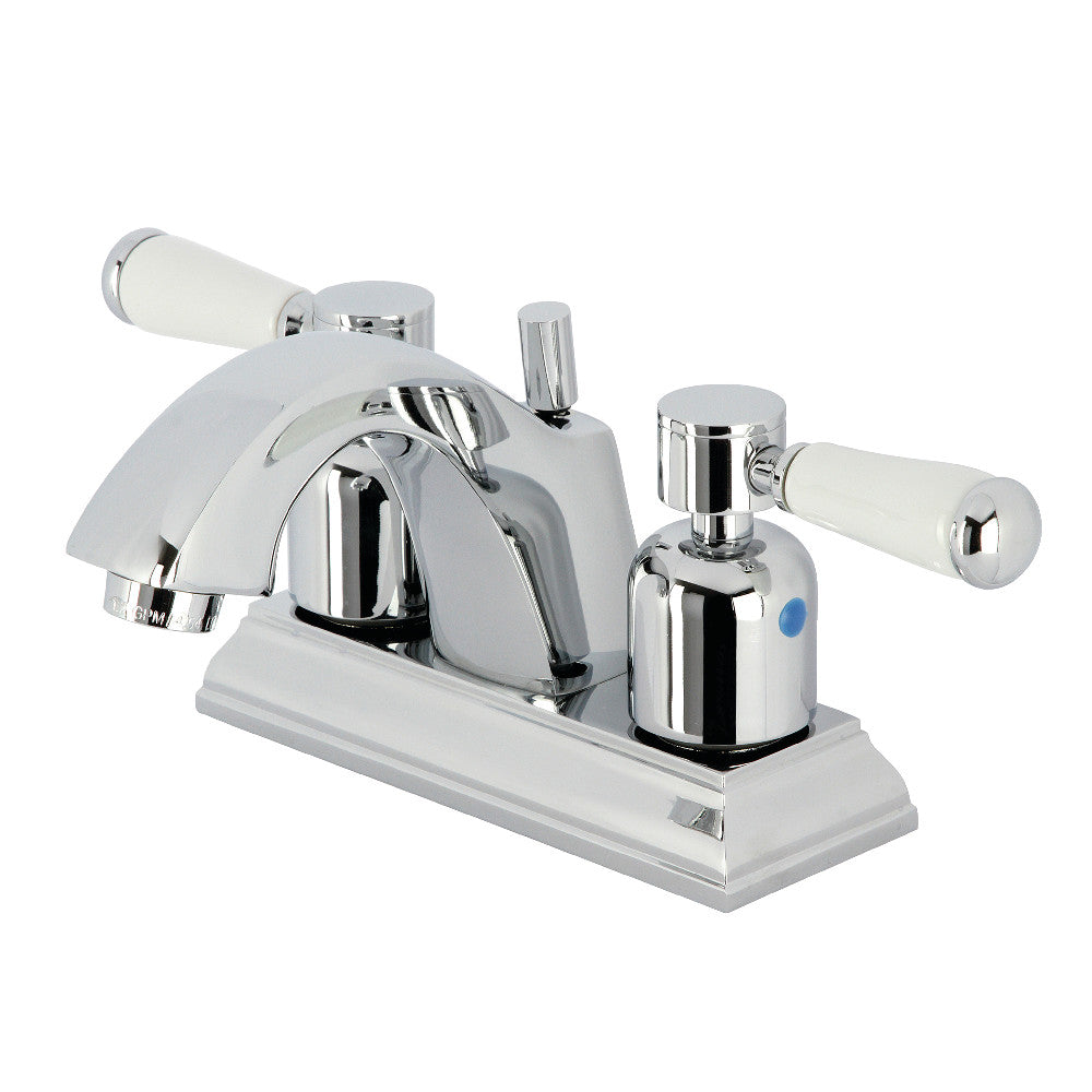 Kingston Brass FSC4648DPL Paris 4-Inch Centerset Bathroom Faucet with Pop-Up Drain - Perfect for Modern Bathroom Vanities and Powder Rooms