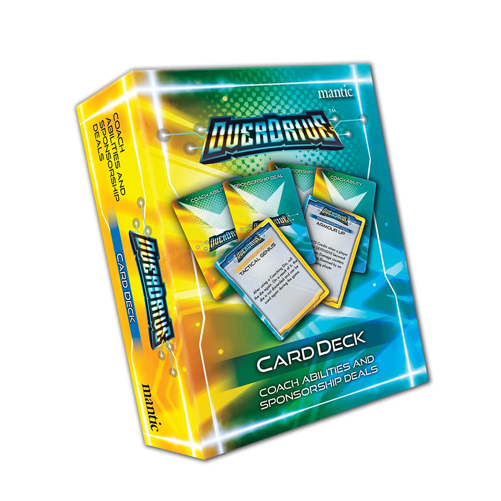Mantic Games Overdrive Card Deck - Coach Abilities & Sponsorship Deals | Strategy Card Game for Board Game Nights & Competitive Play