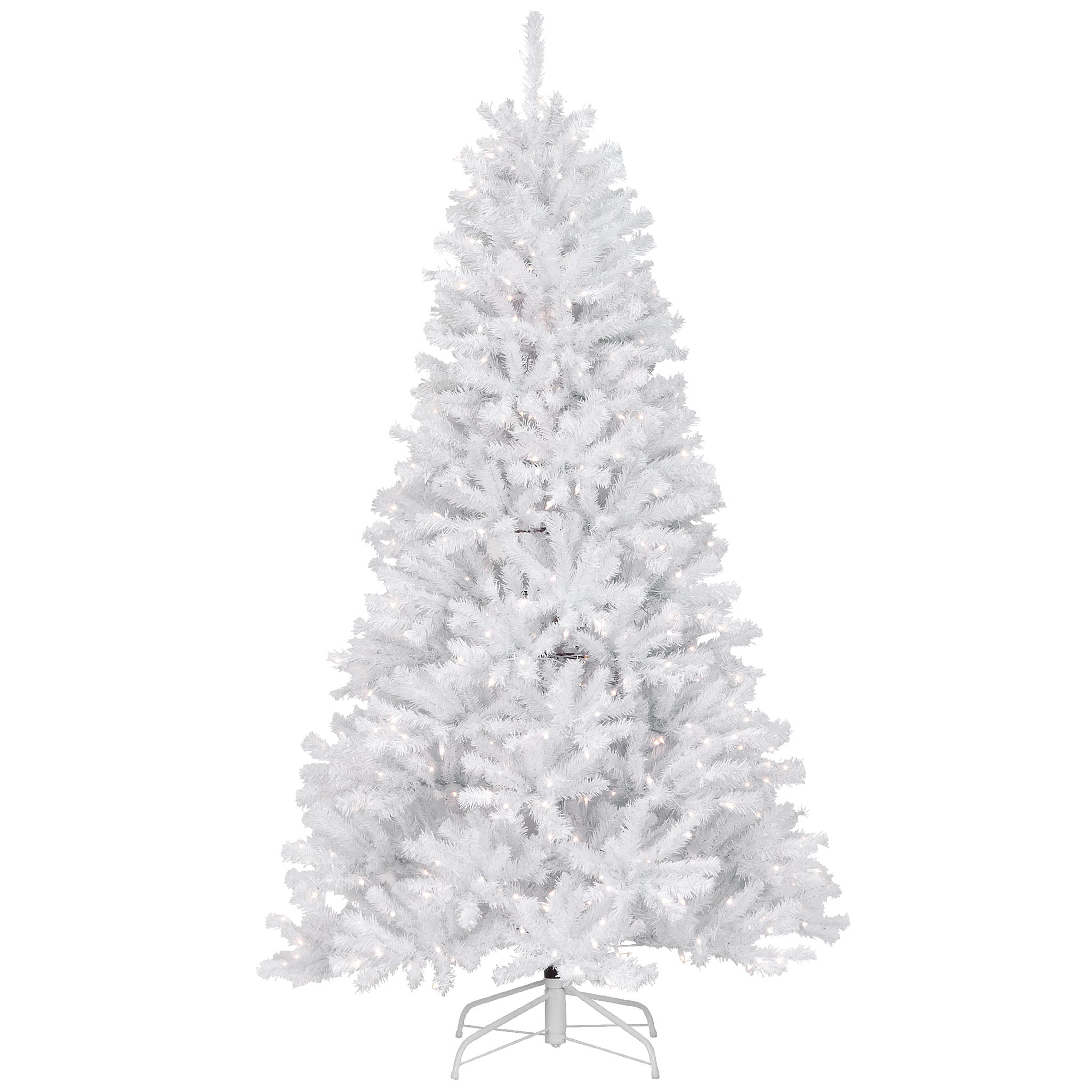 7.5 ft Pre-Lit North Valley Spruce Artificial Christmas Tree with 500 Clear LED Lights - Perfect for Living Room, Office & Holiday Decorations