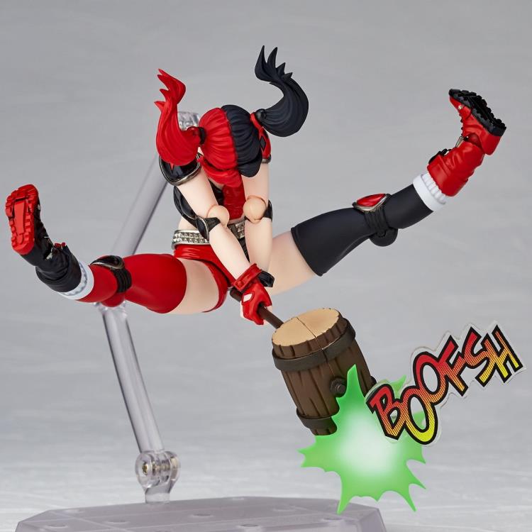 Amazing Yamaguchi Revoltech No.015 Harley Quinn Roller Derby Action Figure - Highly Poseable Collectible for DC Comics Fans & Display