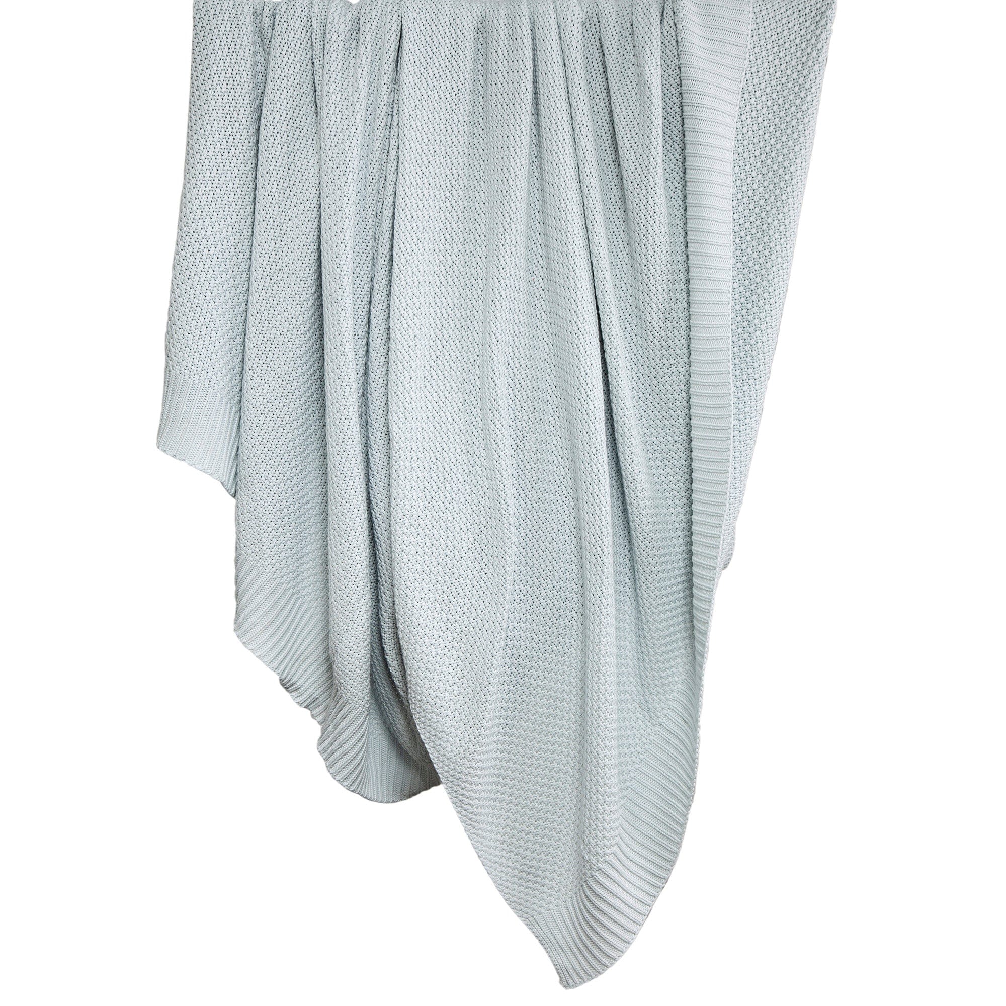 Soft & Cozy Cotton Knit Blanket - Breathable Lightweight Throw for Bed, Couch & Nursery - Perfect for Lounging, Napping & Baby Swaddling