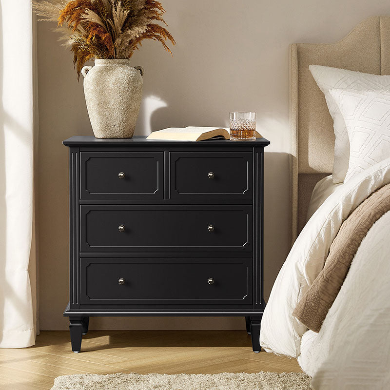 Isidro Accent Chest of Drawers with USB Charging Station - Modern Bedroom Dresser with 3 Drawers & Built-in Power Outlets - Perfect for Bedside Storage & Device Charging in Home, Office or Dorm Room