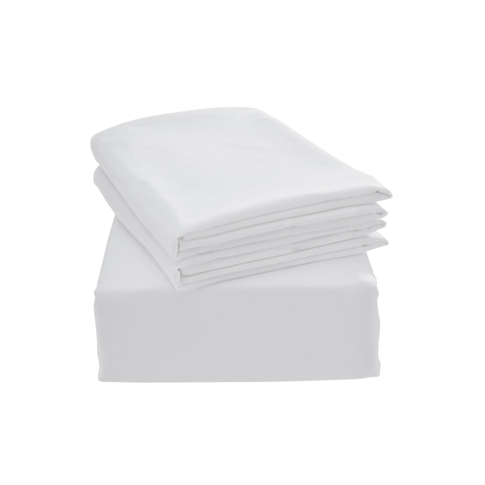 100% Natural Bamboo Bed Sheet Set - Queen Size White Soft Breathable Sheets - Luxury Eco-Friendly Bedding for Hot Sleepers & Sensitive Skin - Perfect for Master Bedroom, Guest Room & Vacation Homes
