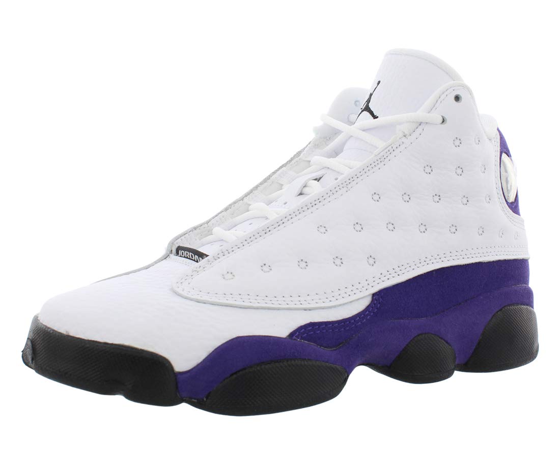 Jordan Youth Air 13 GS Basketball Shoes 884129-105 Lakers Purple & Gold Size 5Y - Kids' Performance Sneakers for School, Sports & Casual Wear