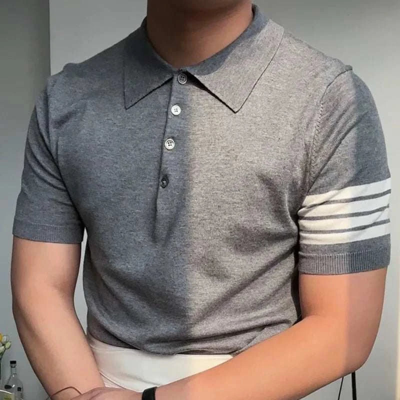 Men's Slim Fit Polo Shirt - Breathable Summer Casual T-Shirt for Outdoor Activities & Daily Wear