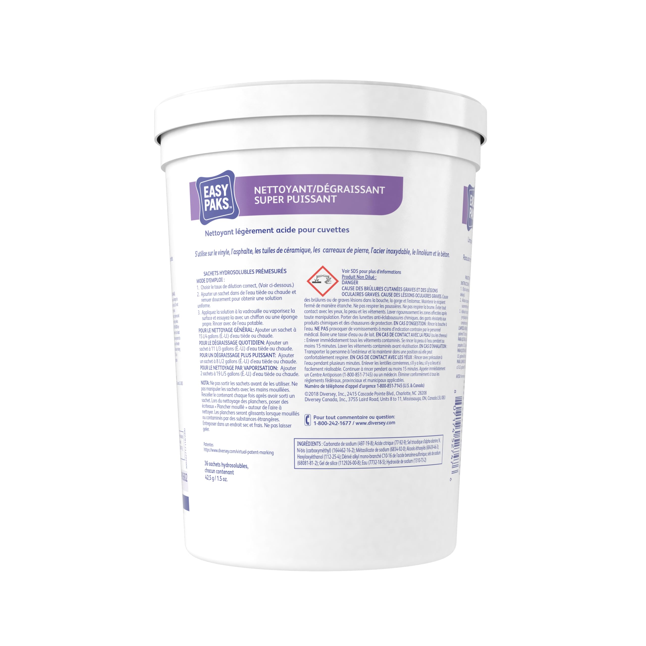 Easy Paks Heavy Duty Cleaner & Degreaser Packets - 1.5 Ounce (72 Count/Case) - Industrial Strength for Kitchen, Garage & Workshop Cleaning