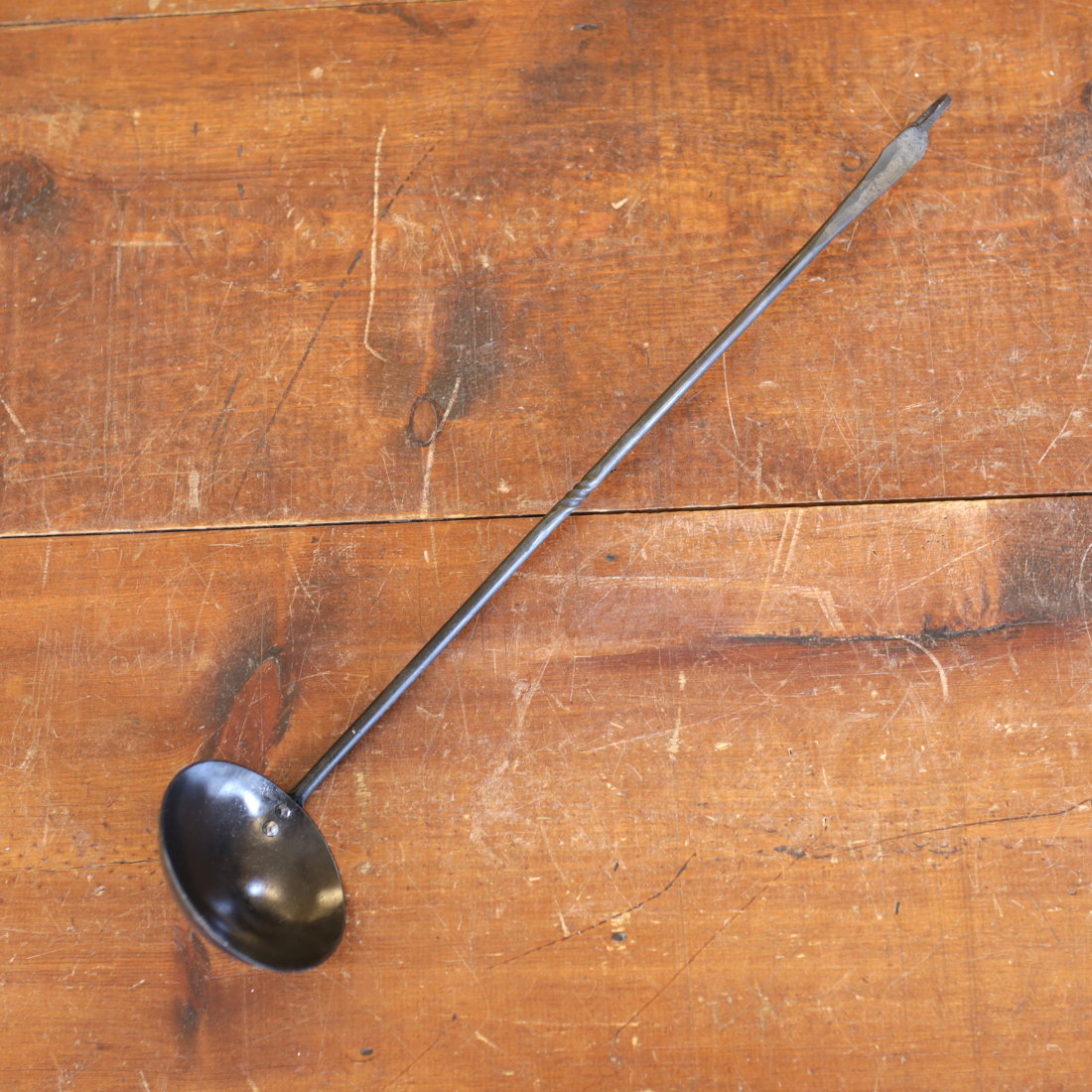 Hand Forged Stainless Steel Ladle - Durable Cooking Spoon for Soup, Stew, and Sauce - Perfect for Kitchen, Camping, and Outdoor Cooking