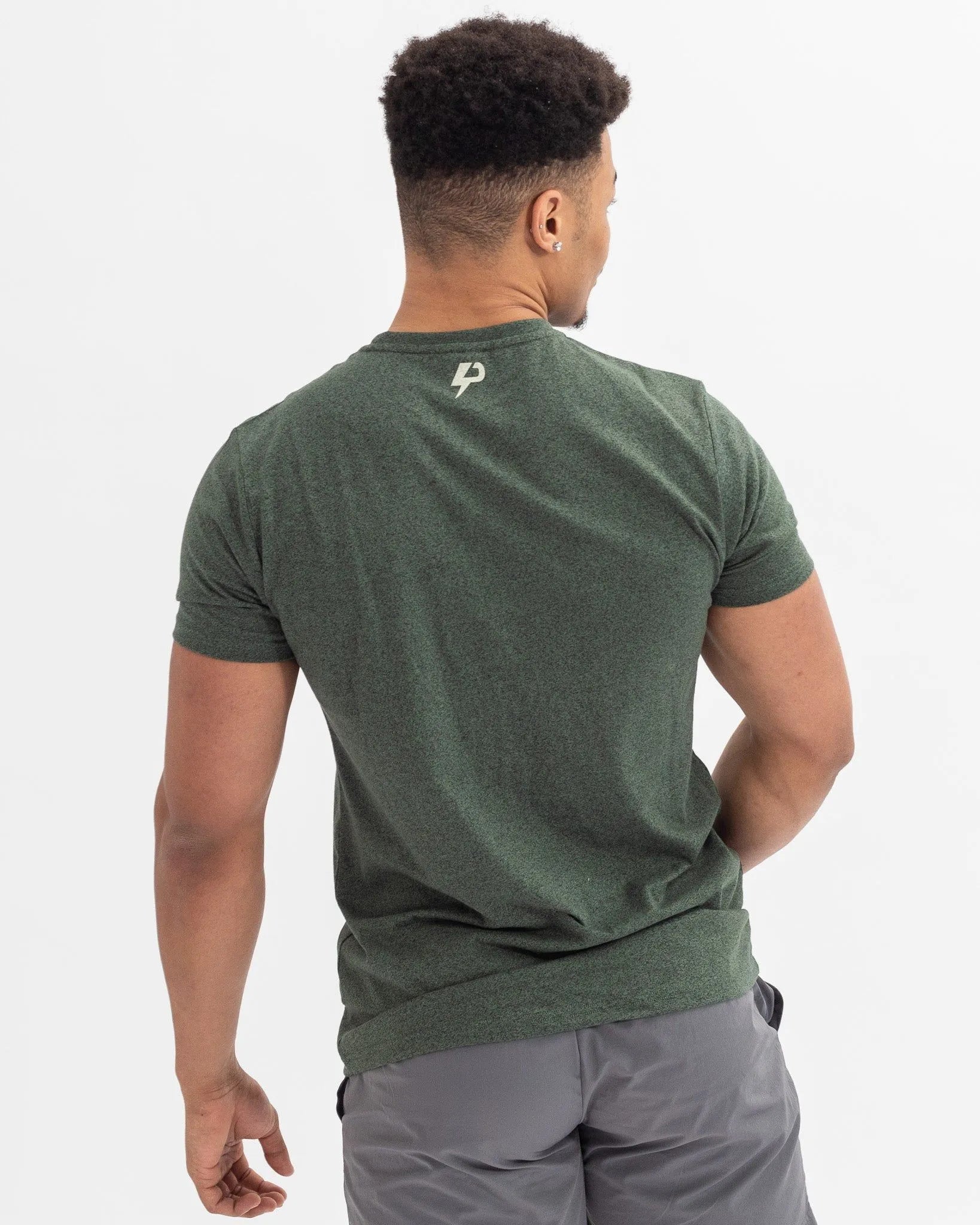 Powerlete Evolve Men's Performance T-Shirt - Breathable, Quick-Dry, Comfort Fit - Marine Green - Ideal for Gym, Running & Outdoor Activities