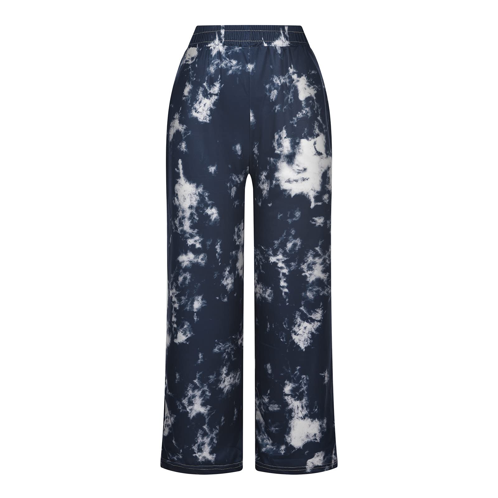 GoodLock Women's Tie Dye Print High Waist Wide Leg Pants - Soft Casual Lounge Pants for Summer, Yoga, Travel & Beach Vacation Outfits