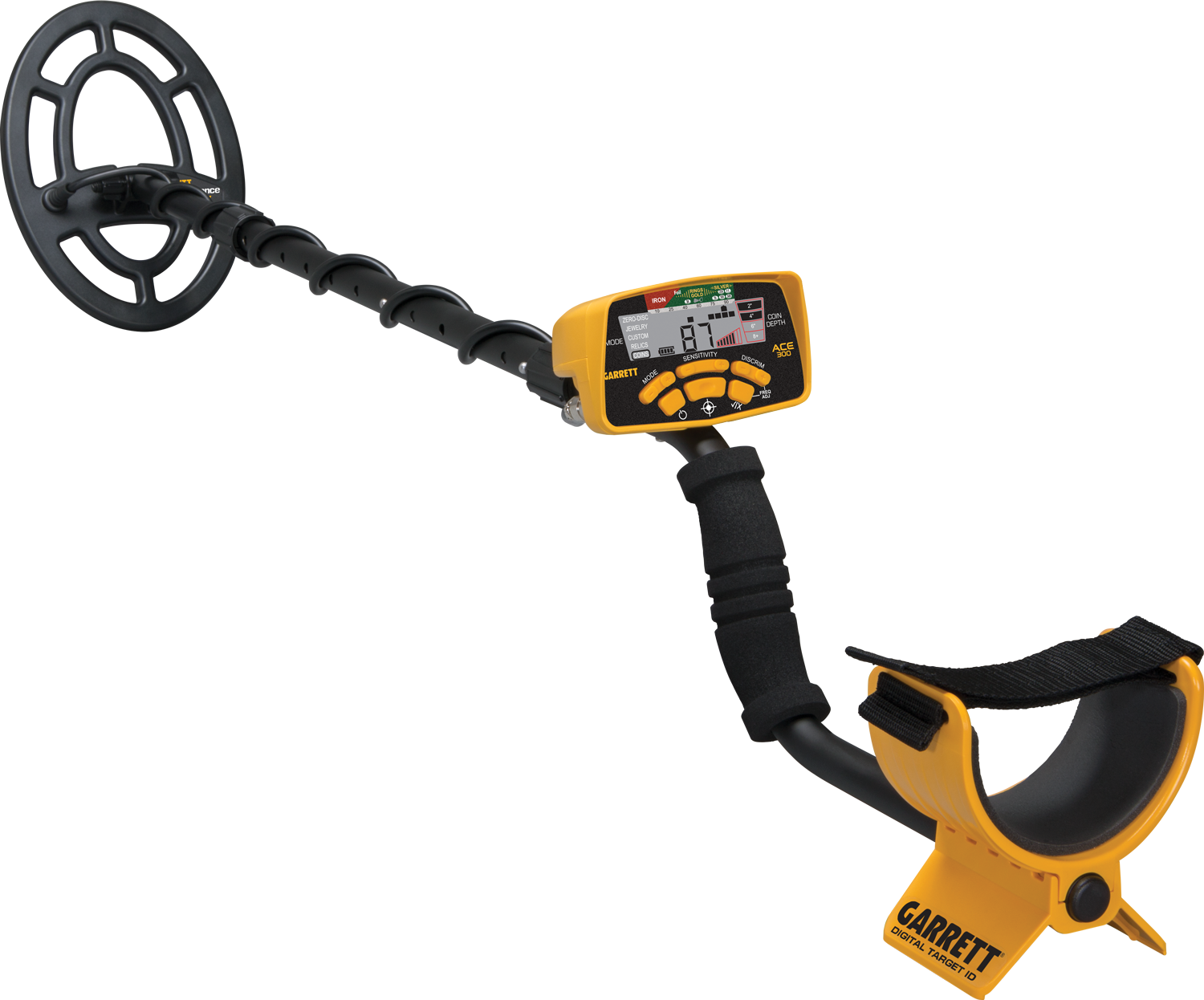 Garrett Ace 300 Metal Detector with 7 x 10 Inch Waterproof Search Coil - Professional Metal Detecting for Beach, Park & Treasure Hunting