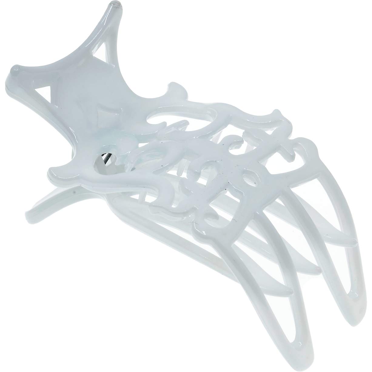 Camila Paris CP2901 French Hair Claw Clip for Women - 3 Inch Strong Hold No Slip Grip Hair Accessories | Durable Styling Side Clips for Girls & Women | Made in France (White) | Perfect for Updos, Ponytails & Everyday Hairstyles
