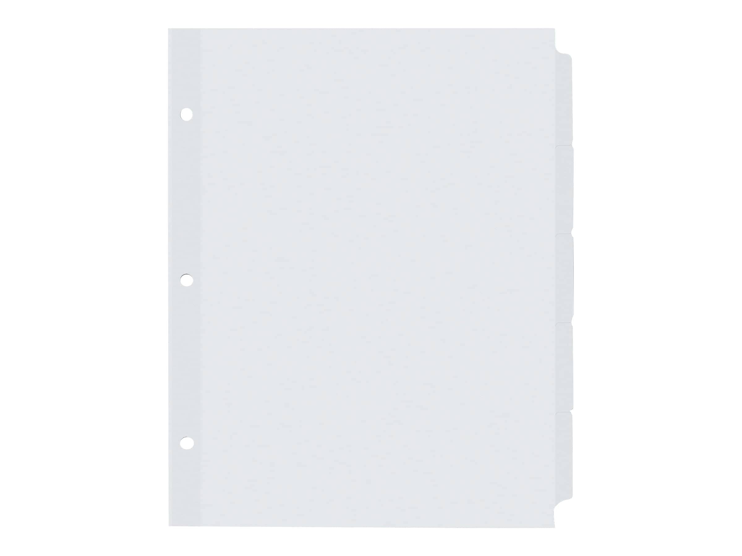 Economy Tab Dividers - 36 Sets per Box, 5-Tab Index Dividers for Organizing Files, Folders, and Documents - Perfect for Office, School, and Home Organization