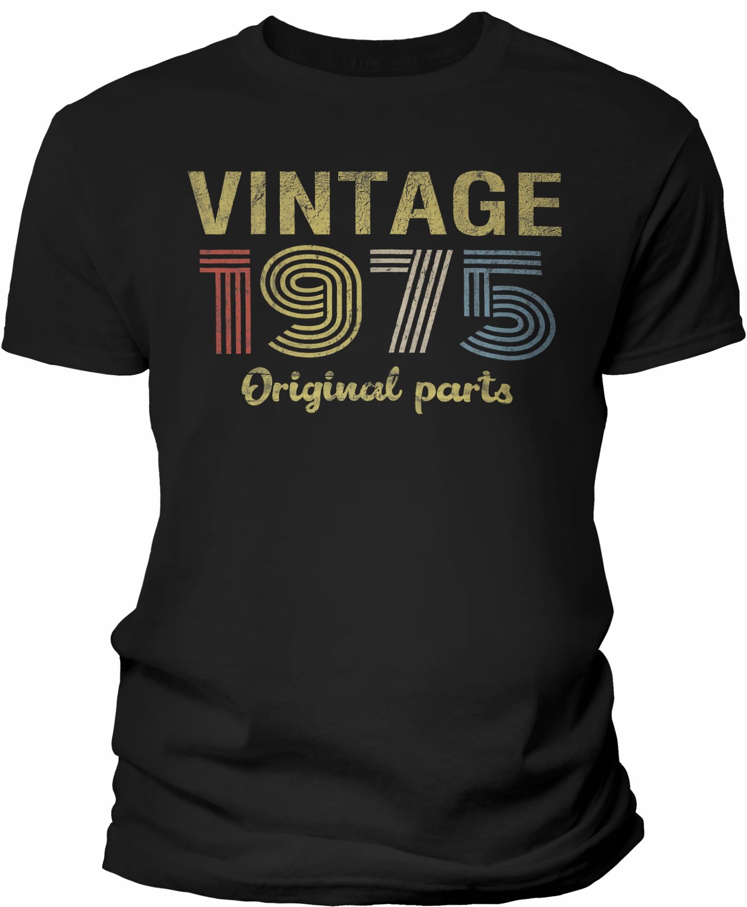 1975 Vintage Original Parts 50th Birthday Gift T-Shirt for Men - Retro 50 Year Old Birthday Present - Perfect for Milestone Celebrations & Nostalgic Parties