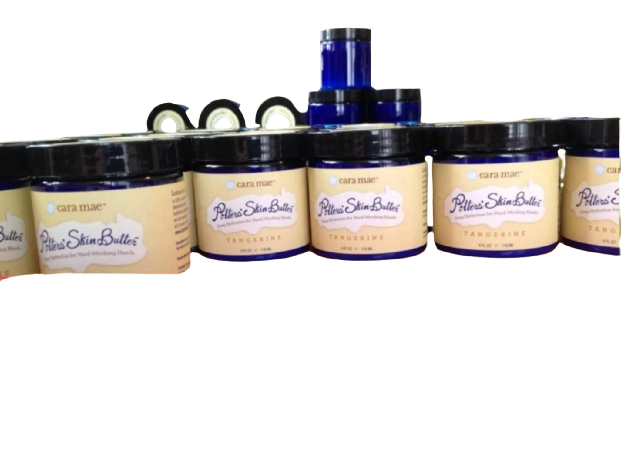 **Cara Mae Unscented Potters' Skin Butter - Ultra Moisturizing Hand Cream for Dry, Cracked Skin - Perfect for Potters, Artists & Crafters**