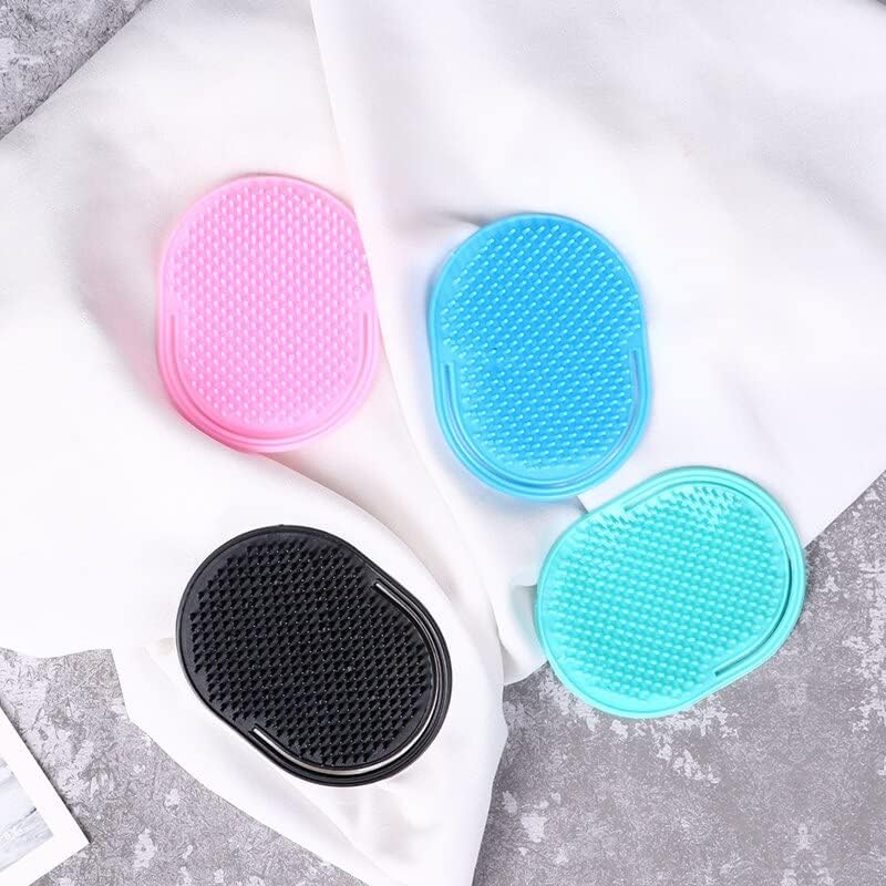 Boulevard Portable Hair & Beard Brush Set - 3 Piece Travel-Friendly Palm Brush for Men & Women, Scalp Massager & Pocket Comb (Multicolor) - Perfect for Travel, Gym, Office & Home Use