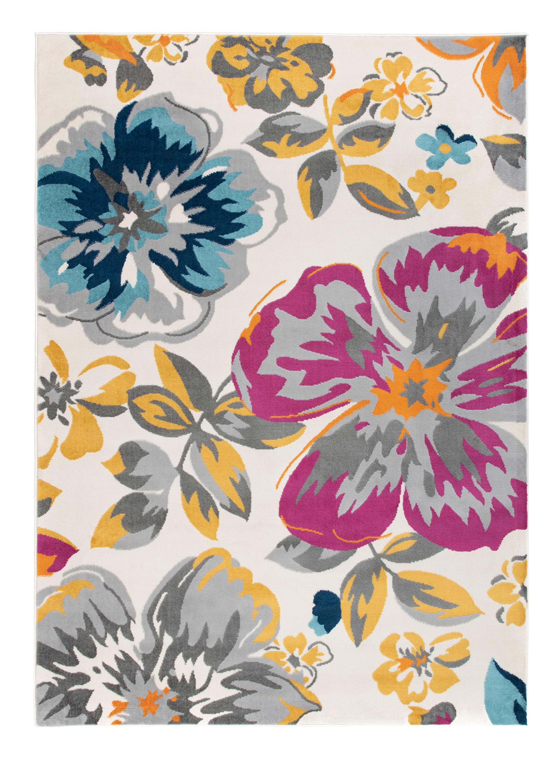 Modern Floral Area Rug 6'6