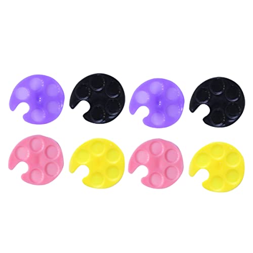 MagicLulu 8-in-1 Mini Nail Art Palette Set with Finger Ring Holder - Portable Manicure Tray for Professional & Home Nail Design | Perfect for Travel, Salon Use & DIY Nail Art