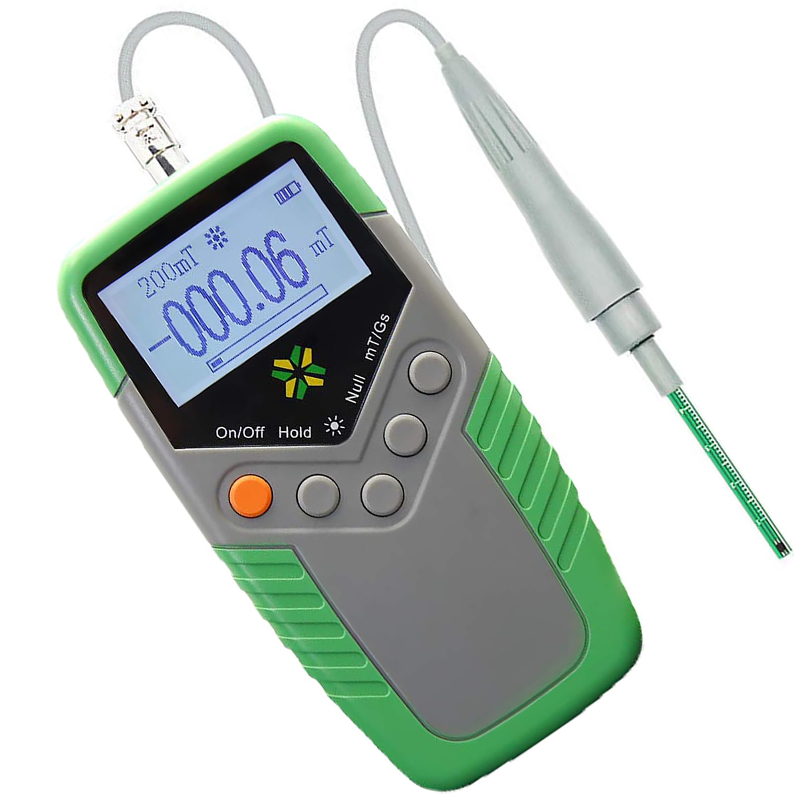 High Precision Digital Tesla Tester & Gaussmeter (0-2400mT) with Metal Probe - Handheld Magnetic Field Meter for Metal Detection, Industrial QA & Scientific Research - 5% Accuracy Tool Kit