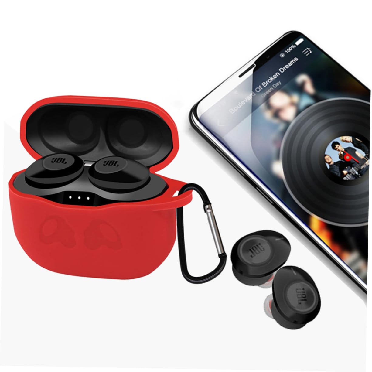DOITOOL Hard Protective Case for Over-Ear Headphones - Durable Headset Cover (Red) - Perfect for Travel, Gym & Daily Storage