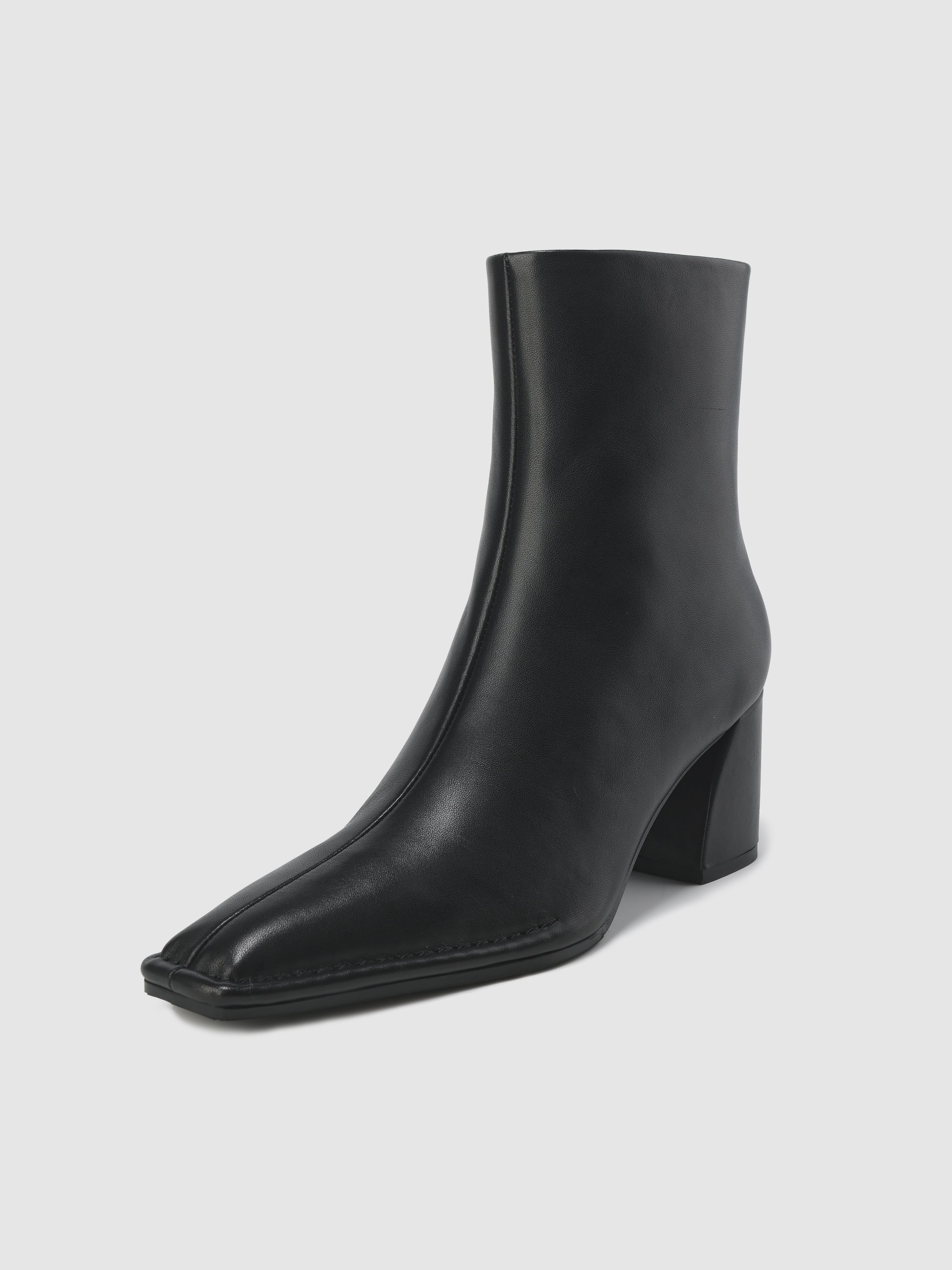Square Toe Ankle Boots for Women - Chunky Heel Chelsea Boots | Comfortable & Stylish Fall Winter Shoes | Perfect for Office, Casual Outfits & Date Nights