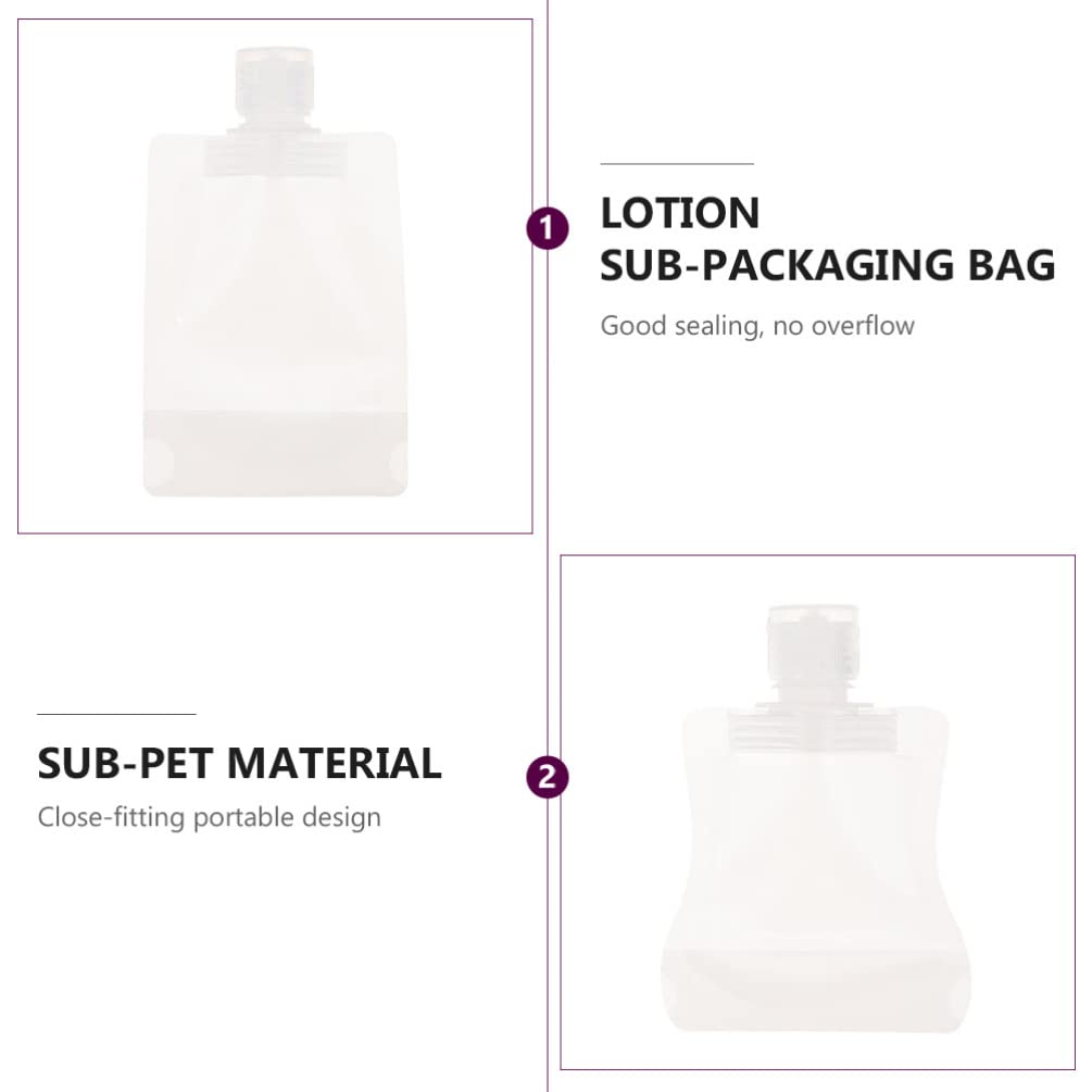 **Healifty 15pcs Empty Lotion Squeeze Bags - Travel-Sized Refillable Pouches for Makeup, Skincare & Toiletries | Portable Leak-Proof Storage Solution for Travel, Gym & On-the-Go Use**