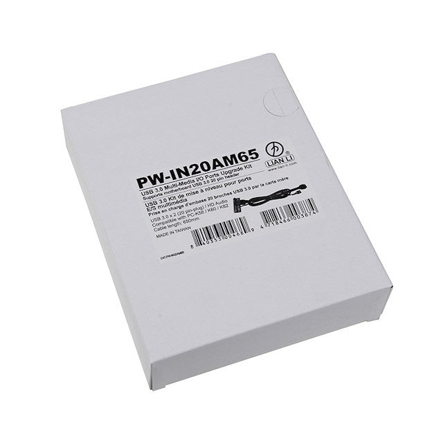 Lian Li Lancool PW-IN20AM65 USB 3.0 Multimedia I/O Ports Cable Kit - PC Case Upgrade Accessory for Gaming & Workstation Builds