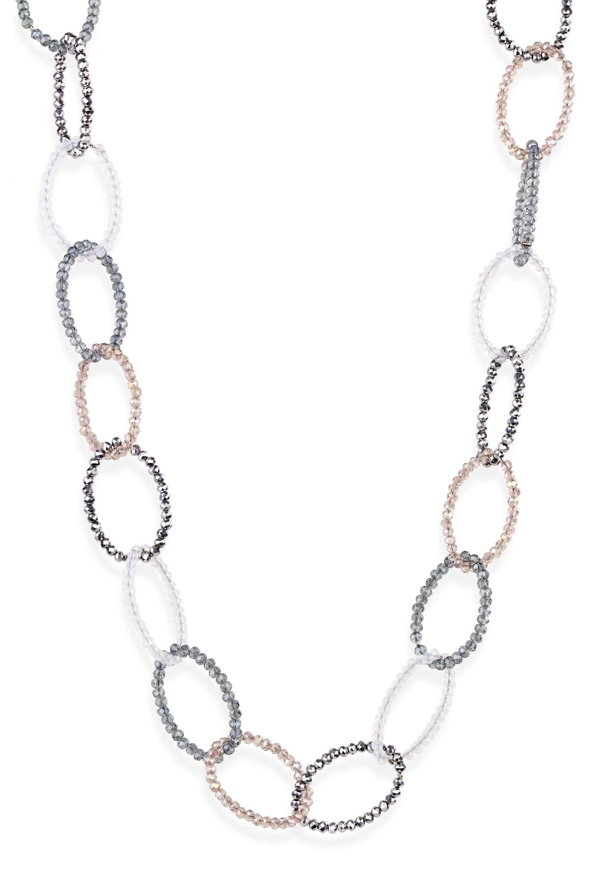 Elegant Sampark Oval Linked Collar Necklace for Women - Sterling Silver Choker Jewelry for Party, Wedding & Evening Wear