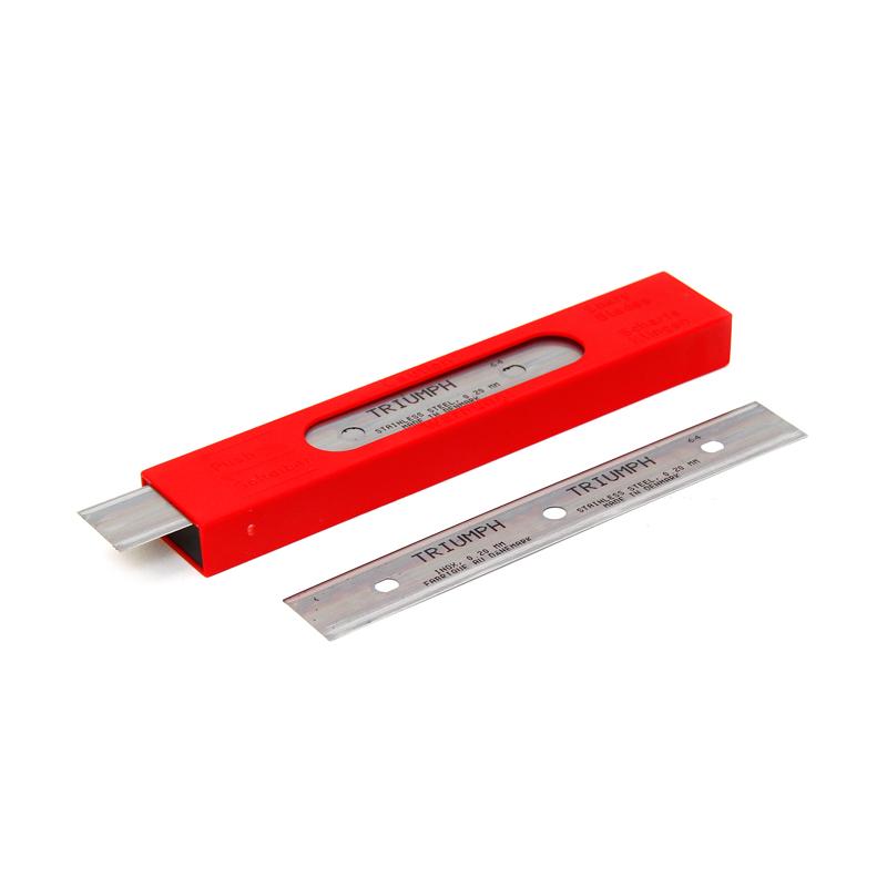 Triumph 6-Inch/15cm Stainless Steel Utility Knife Blades - 25 Pack (0.20mm Thickness) - Premium Replacement Blades for Box Cutters - Ideal for Shipping, Packaging, Warehouse & Crafting