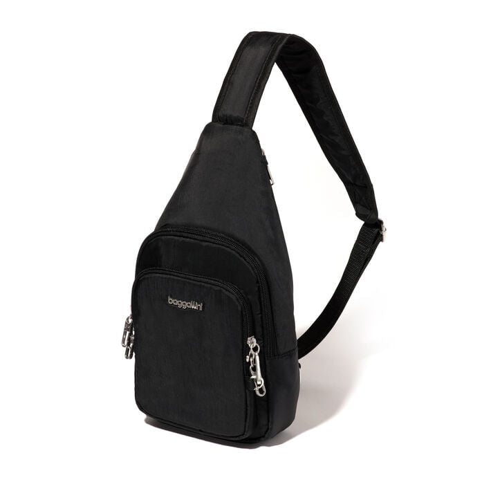 Baggallini Securtex Anti-Theft Crossbody Sling Bag for Women - RFID Blocking, Lightweight & Secure Travel Purse - Perfect for Day Trips, Commuting, and Shopping