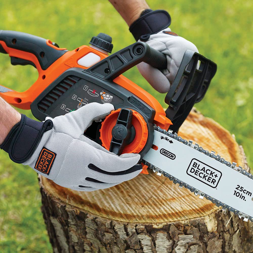 BLACK+DECKER 20V MAX Cordless Chainsaw Kit with 10-Inch Bar, Battery & Charger Included (LCS1020) - Perfect for Tree Trimming, Yard Cleanup & DIY Wood Cutting Projects