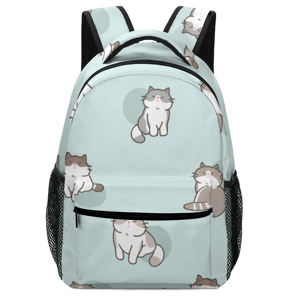 Cute Cartoon Cat Kitten Backpack for Boys & Girls - Lightweight School Bag, Travel Backpack for Students | Perfect for School, Travel, and Daily Use