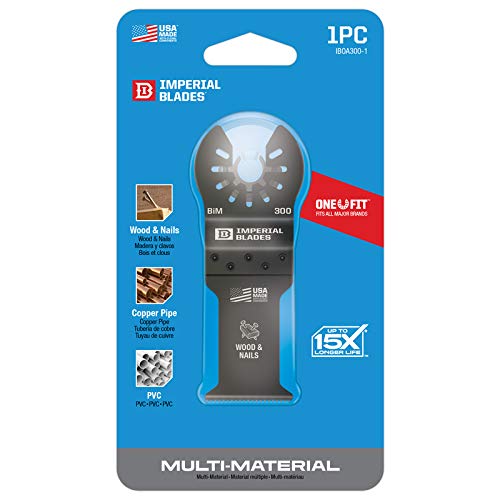 IBOA300-1 1-1/4 Inch ONE FIT Wood Blade with Nails - Premium BM Saw Blade for Woodworking, Carpentry & DIY Projects