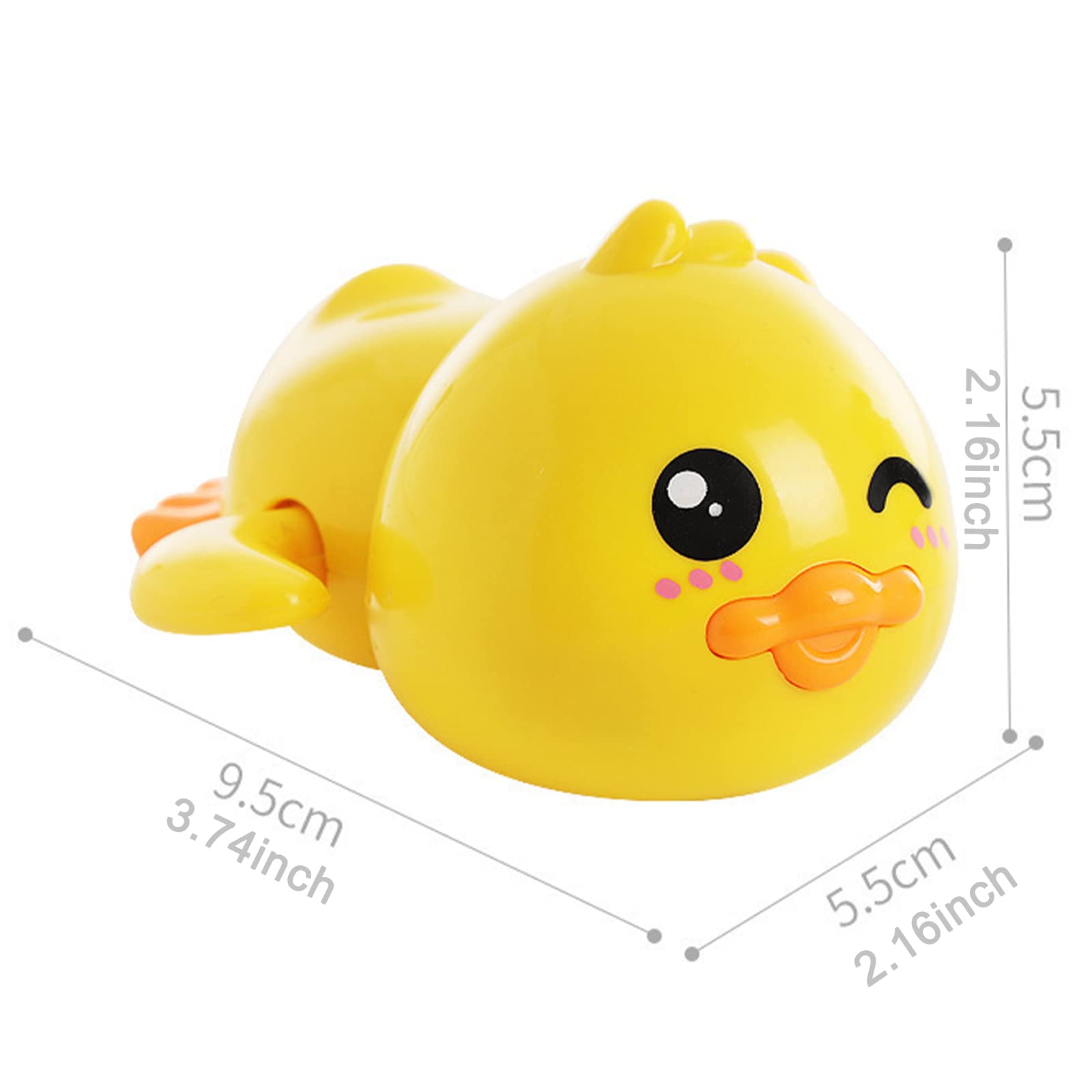 Xutong 6-Piece Wind-Up Swimming Duck Bath Toy Set for Toddlers - ABS Material, Animal-Themed, Unisex, Ages 1-3 (Random Colors) - Fun Bathtime Learning & Sensory Play for Babies