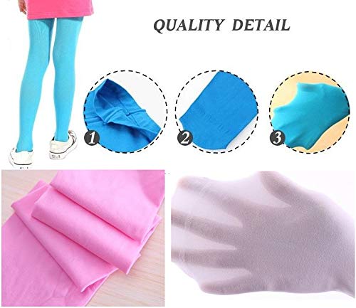 19 Colors Aslana Ballet Dance Pantyhose Tights Leggings Stockings for Kids Girls - Super Soft Microfiber Footed Tights for Ballet, Dance Class, Gymnastics & Everyday Wear