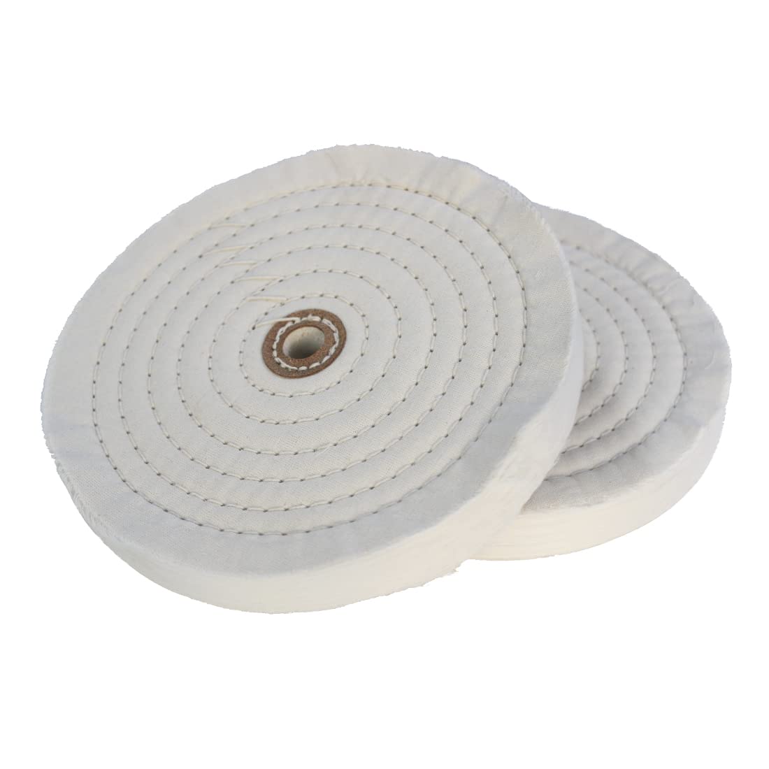 2-Pack 8-Inch Extra Thick Cotton Buffing Wheels - 70 Ply Cloth Polishing Wheel with 5/8
