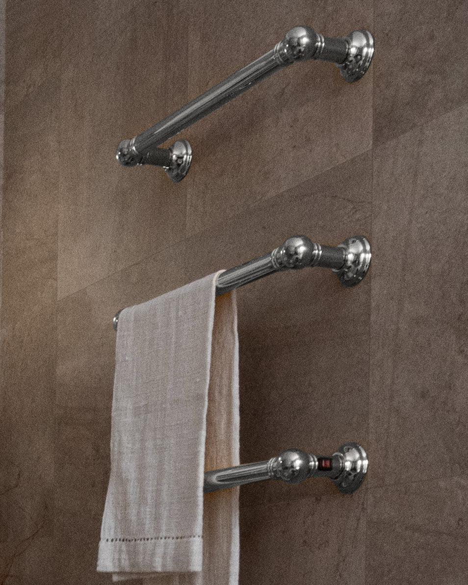 Chadlington Chrome Hand Towel Holder, 480mm - Perfect for Bathroom, Kitchen & Spa Towel Organization